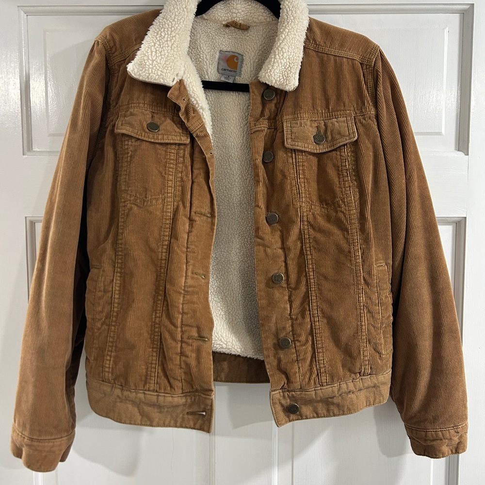 Carhartt Cream Sherpa Lined Jacket